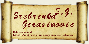 Srebrenka Gerasimović vizit kartica